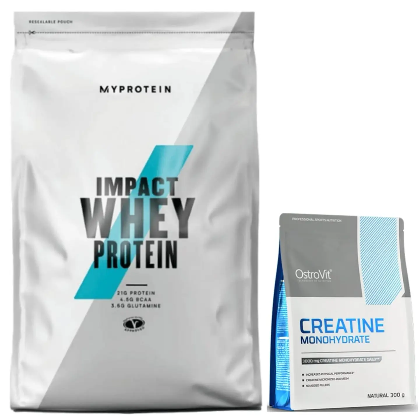 Impact Whey Protein 2.5kg My Protein + OstroVit Creatine Monohydrate 300gr 1