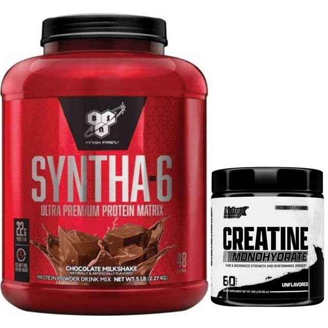 Syntha-6 5 lb + Creatina Drive Nutrex 300gr