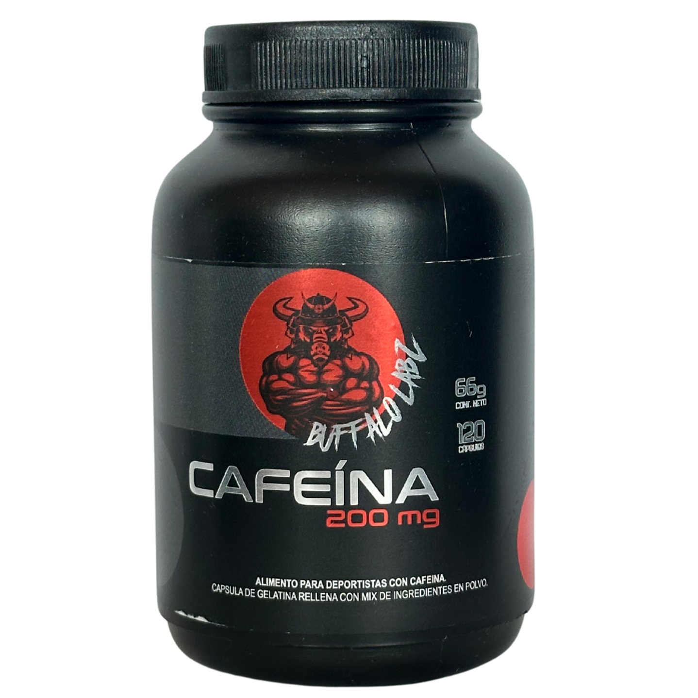 Cafeina 200mg Buffalo Labz 120 Cápsulas 1