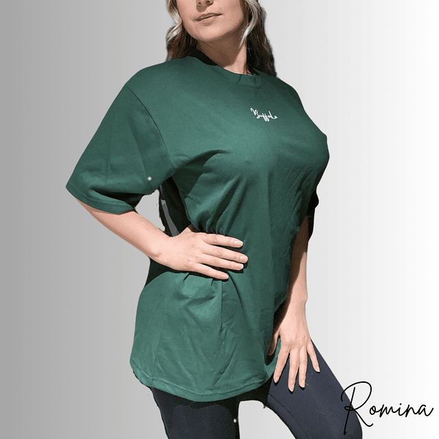 Polera Oversize Simple Buffalo Club - Verde botella