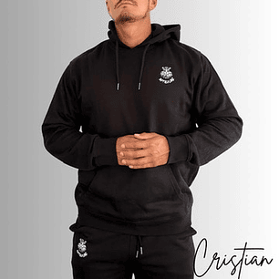 Poleron Canguro Black Buffalo Club - Negro