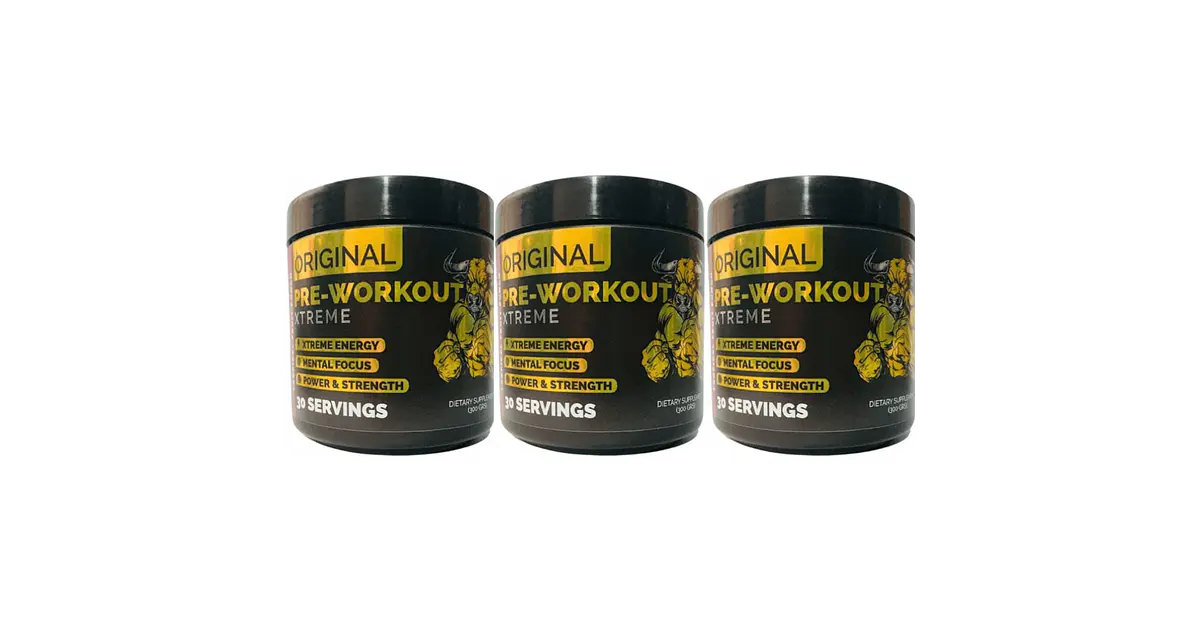 Pack 3 Pre Workout Bull Xtreme 30 servicios
