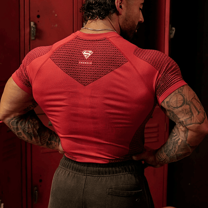 Camisa De Compresion Superman Youngla - Rojo 2