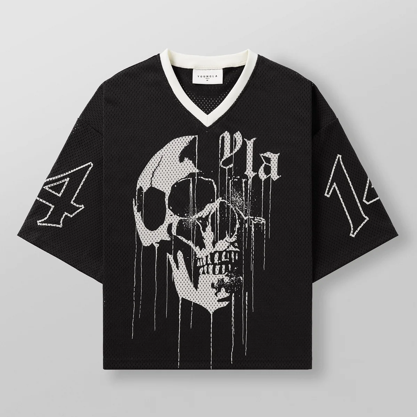 Polera Oversize Youngla Drippy Skull - Negra 3