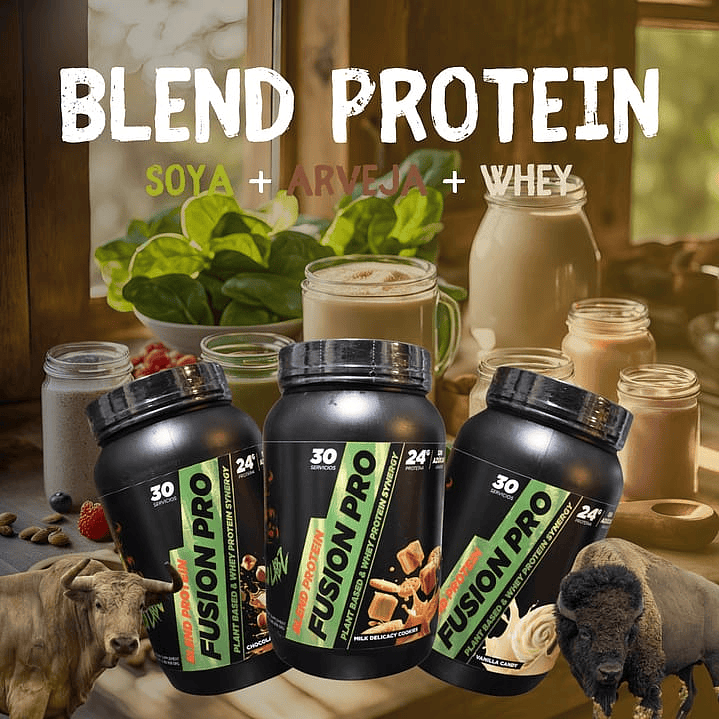 Blend Protein Fusion Pro 2lb + Creatine 100% monohydrate Buffalo Labz 300gr 7