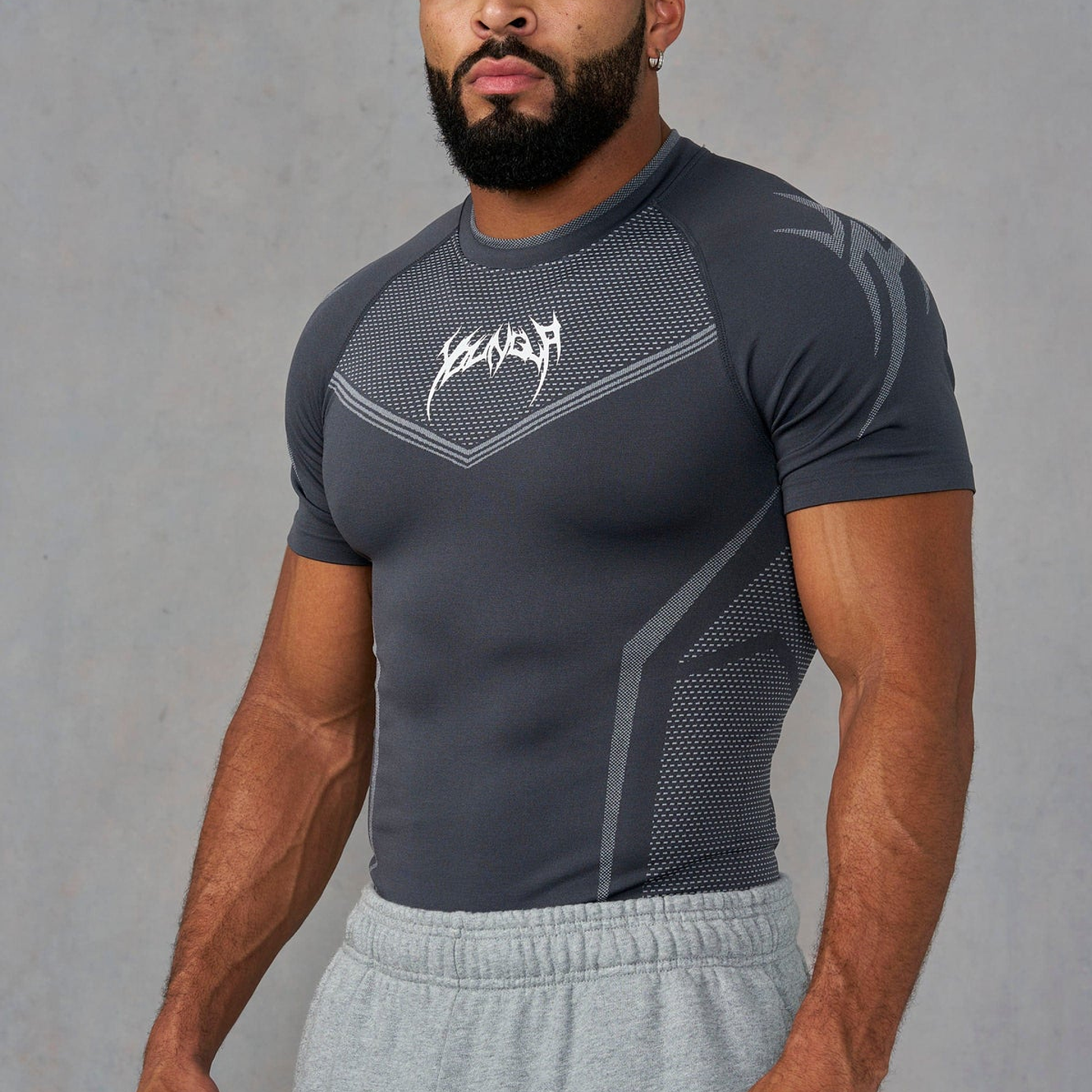 Camisa De Compresion Warrior Youngla - Dark Gris 2