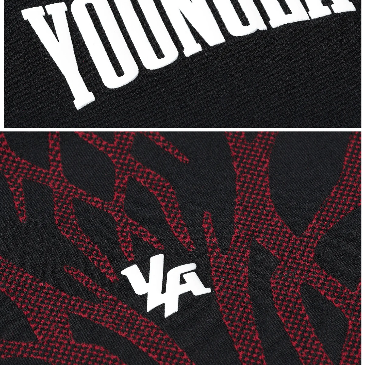 Camisa De Compresion Gotica Youngla - Negro con rojo 3