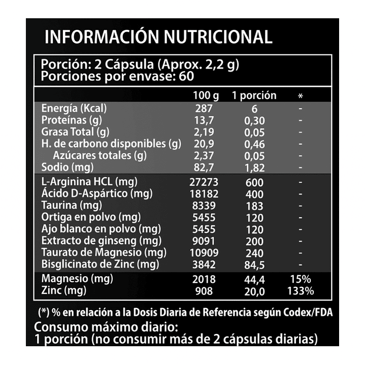 Testo Full Buffalo 120 capsulas (3 unidades) 2