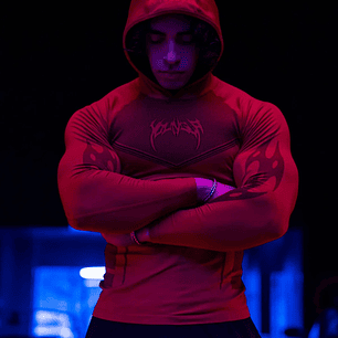 8062 - Sudadera Compresion Warrior - Rojo