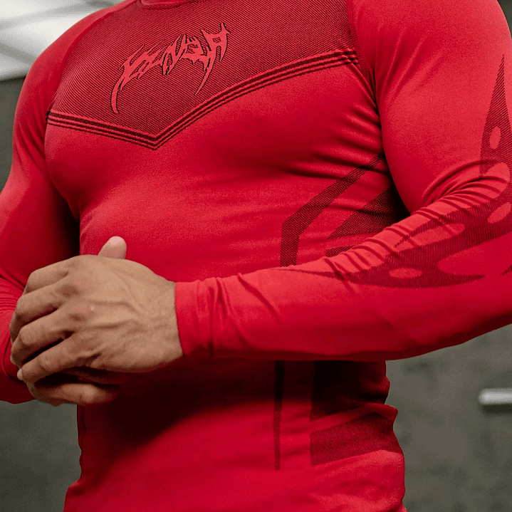 Sudadera De Compresion Warrior Youngla - Rojo 2