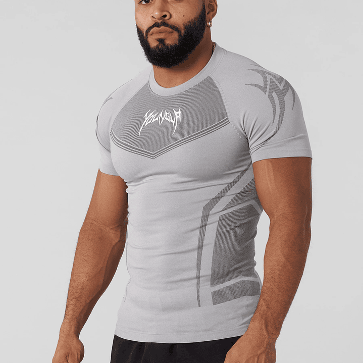 Camisa De Compresion Warrior Youngla - Gris 2