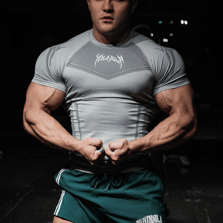 Camisa De Compresion Warrior Youngla - Gris 1