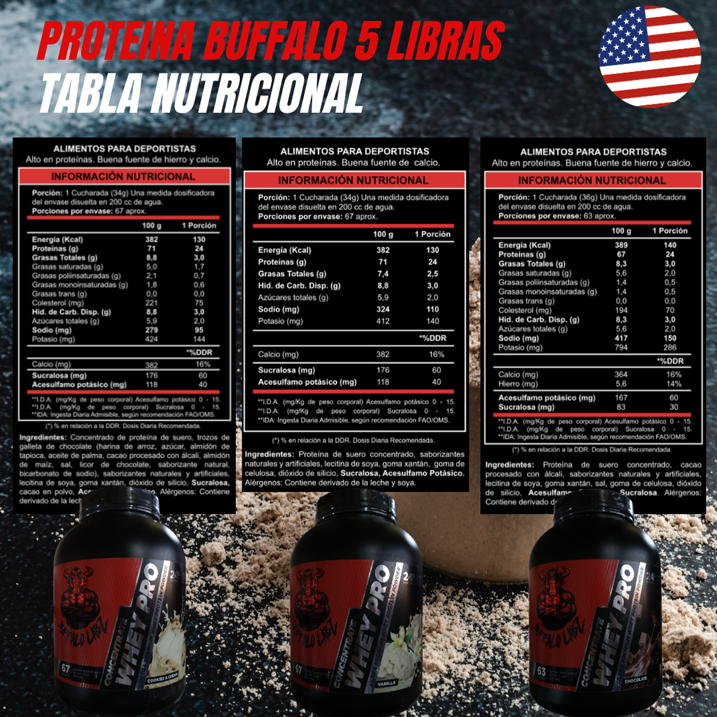 Concentrate Whey Pro Buffalo Labz 5 lb + Creatine 100% monohydrate Buffalo Labz 300gr 2