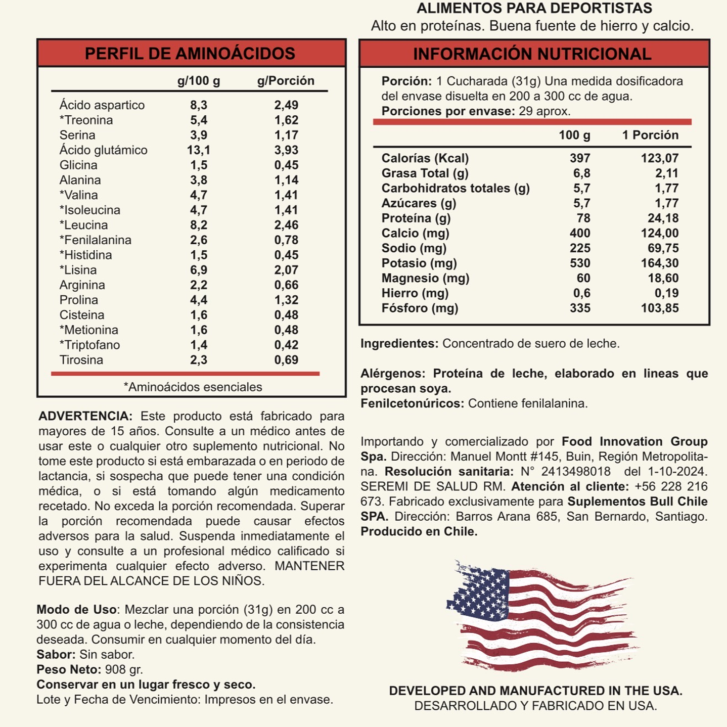 Concentrate Chef Buffalo Whey Pro 2 lb 2