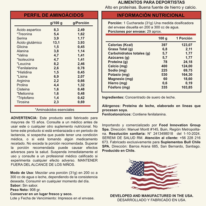Concentrate Chef Buffalo Whey Pro 2 lb 2