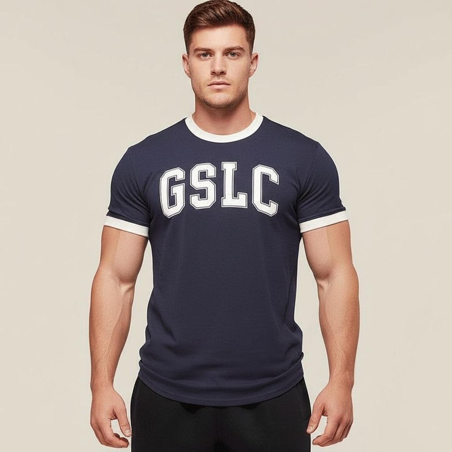 Camiseta Ringer GSLC Gymshark - Azul Marino 1