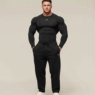 Camisa De Compresion Manga Larga Gymshark - Negro