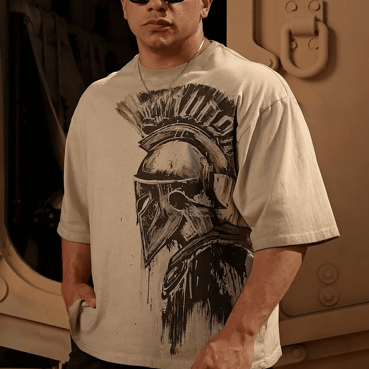 4119 - Oversize Spartan Tees - Blanco 1