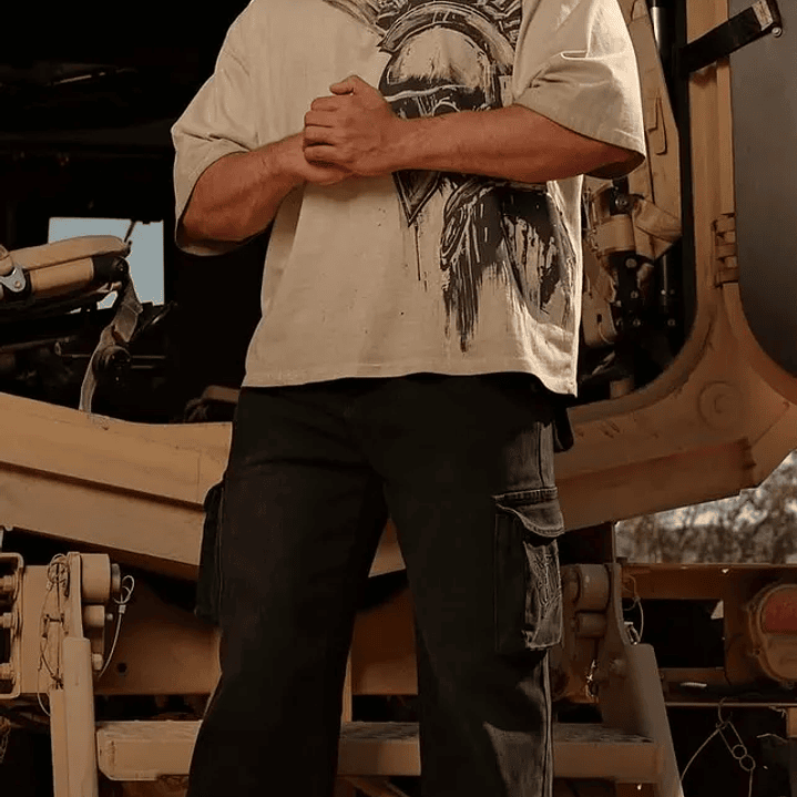 4119 - Oversize Spartan Tees - Blanco 2