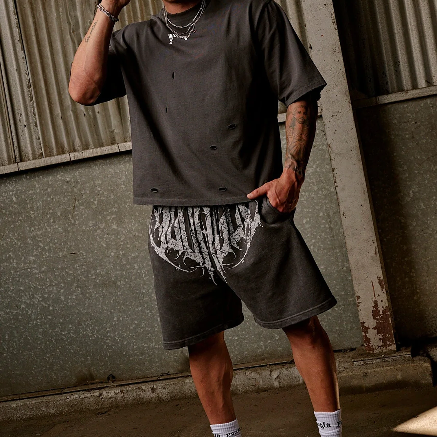 1011 - Short Corto Dark Wave - Negro 1