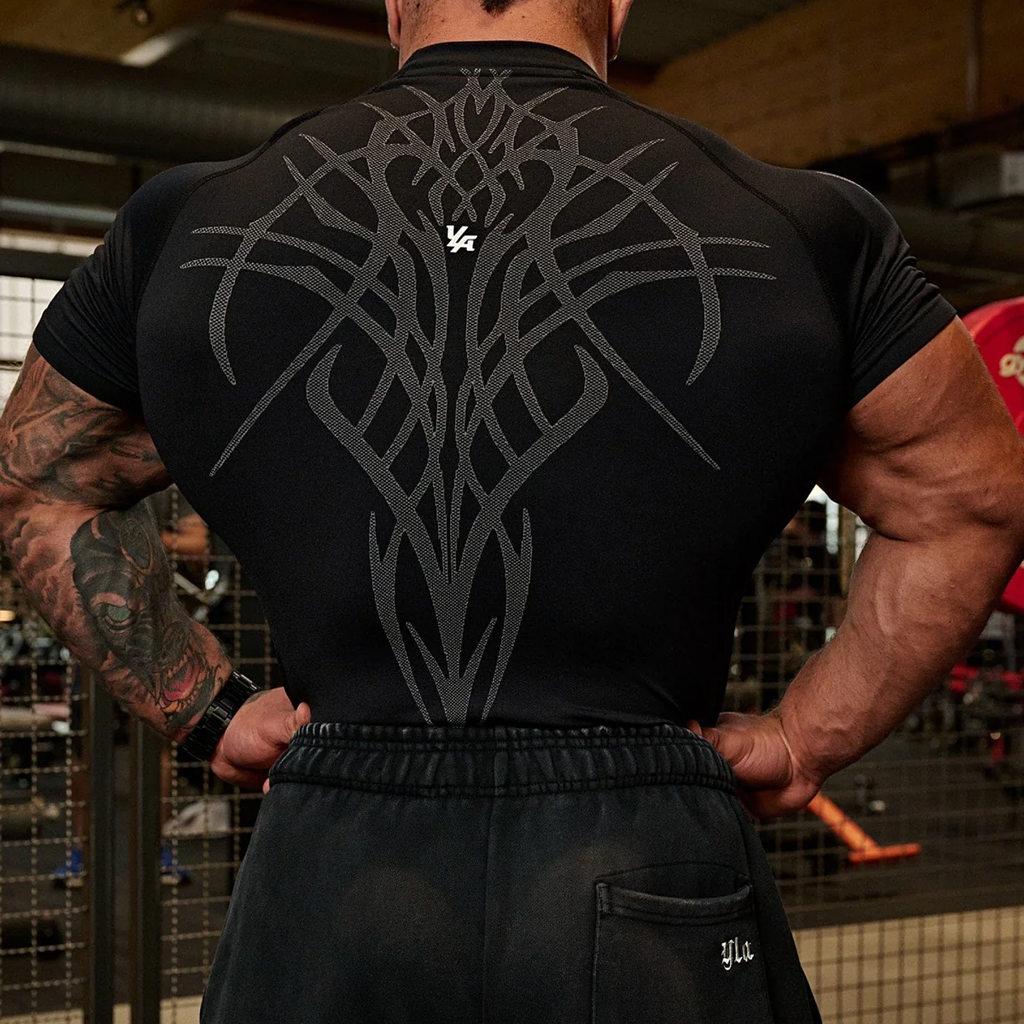 4067 - Compresion Gotica - Negro con gris 2