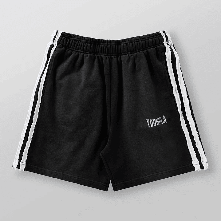 1058 - Short Deportivo Rayas - Negro 3