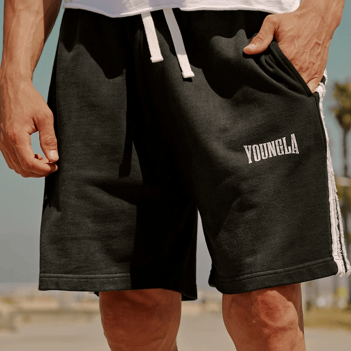 1058 - Short Deportivo Rayas - Negro 2