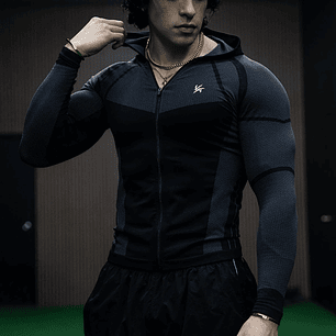 8061 - Compresion Apex Zip Ups - Negro