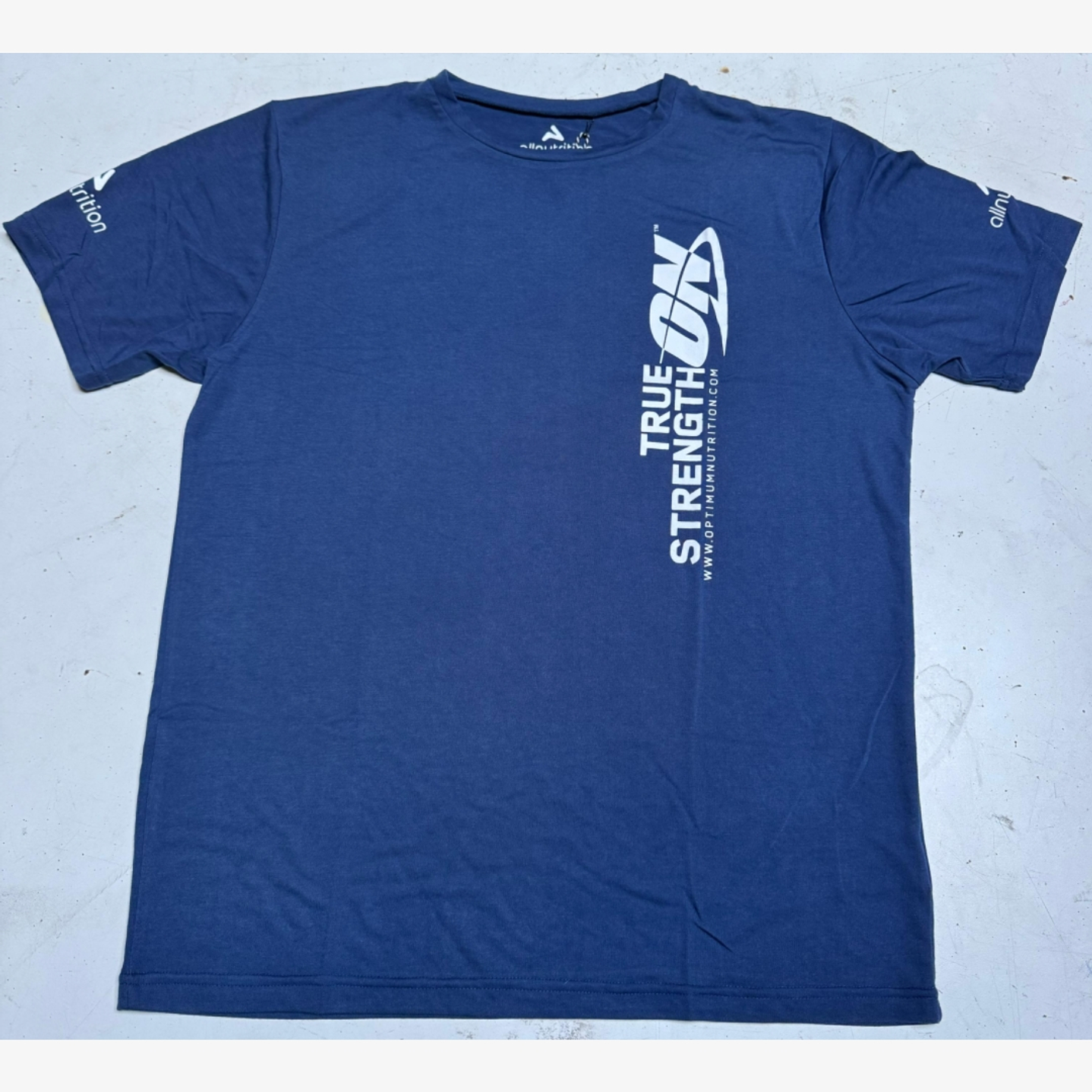 Polera Optimum Nutrition Azul 1