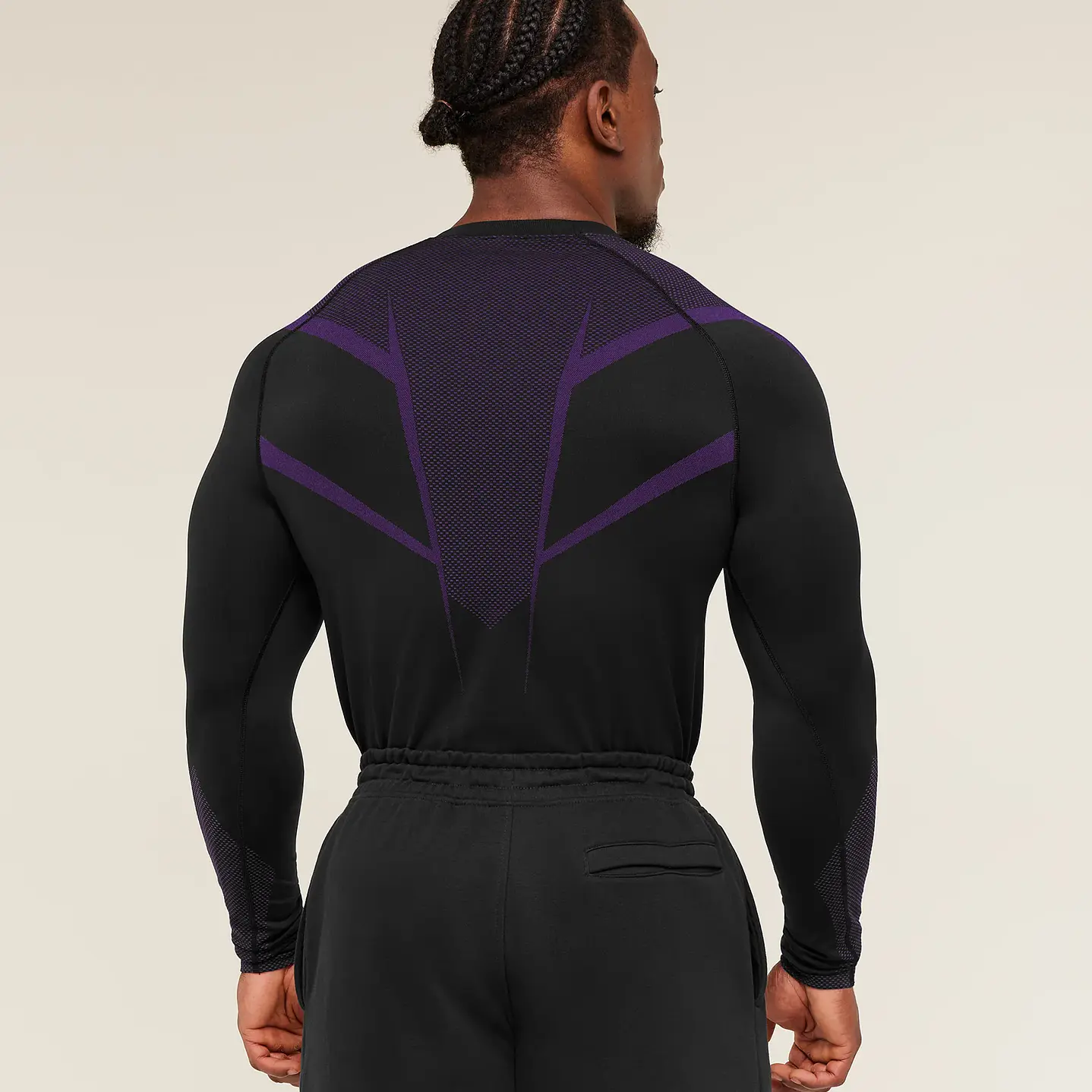 Camisa De Compresion ONYX 5.0 Manga Larga Gymshark - Morado 2