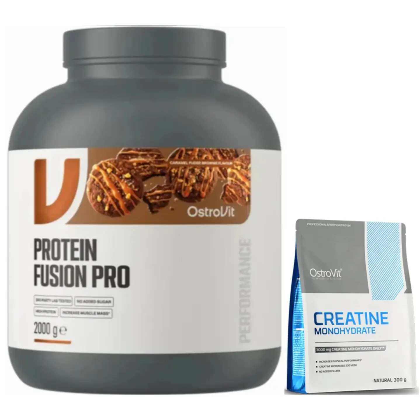 Pack Ostrovit Protein Fusion Pro 2kg + OstroVit Creatina Monohydrate 300gr 1