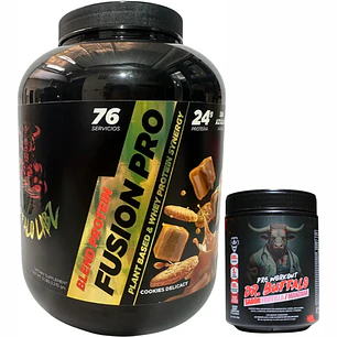 Pack Blend Protein Fusion Pro 5lb + Pre Workout Dr. Buffalo Labz 460gr 30 servicios