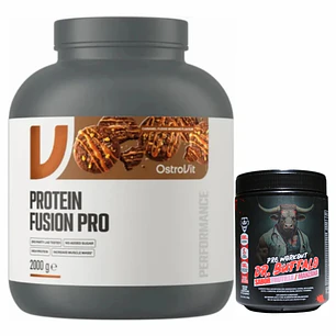 Pack Ostrovit Protein Fusion Pro 2kg + Pre Workout Dr. Buffalo Labz 460gr 30 servicios