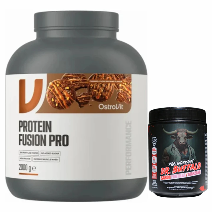 Pack Ostrovit Protein Fusion Pro 2kg + Pre Workout Dr. Buffalo Labz 460gr 30 servicios 1