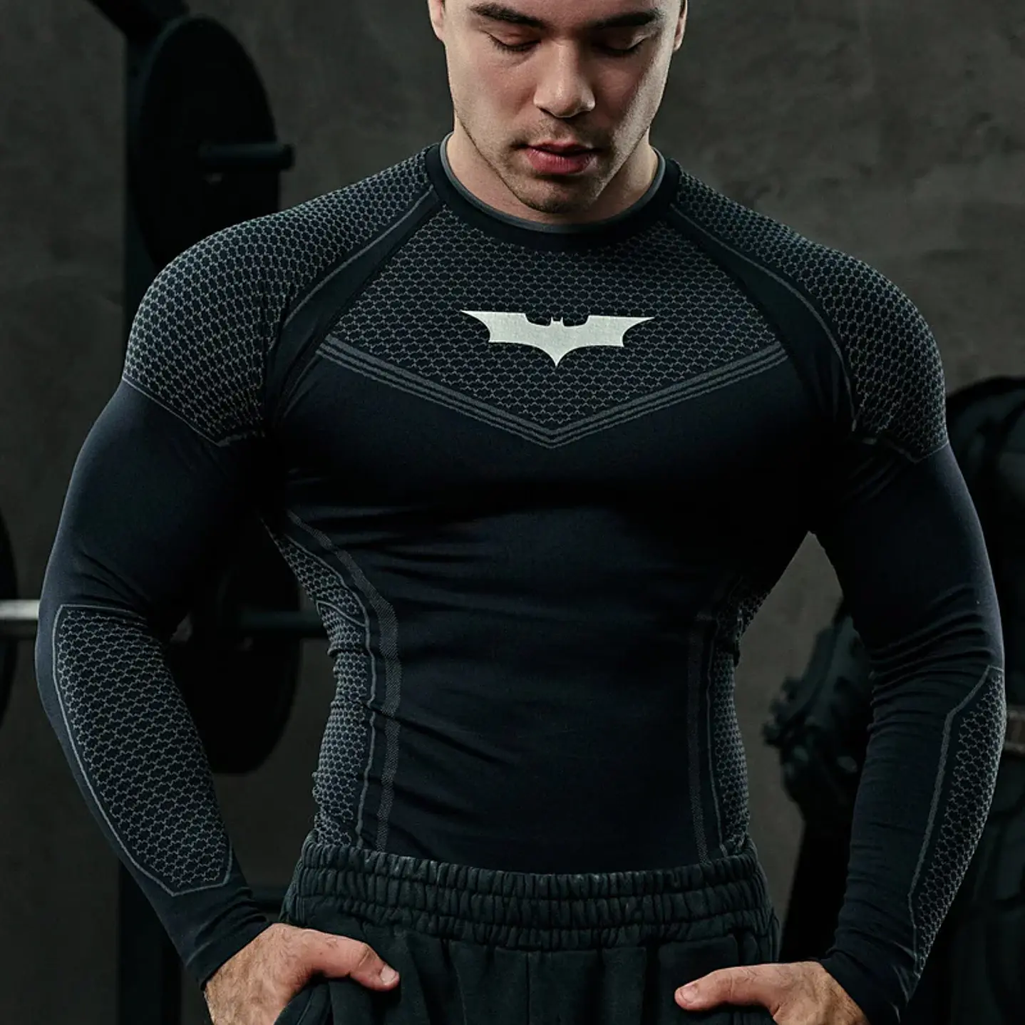 8004 - Compresion Batman Manga Larga - Negra 1