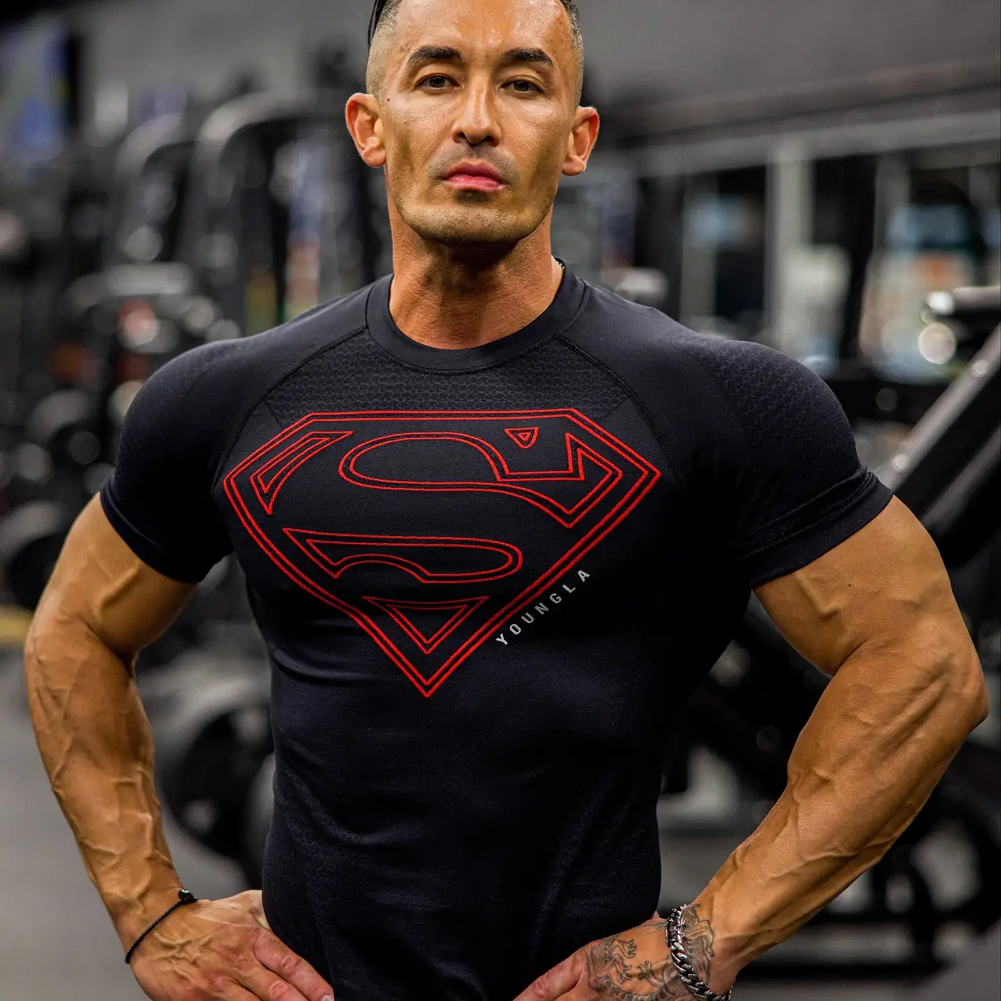 4117 - Compresion Superman - Negro y rojo