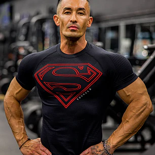 4117 - Compresion Superman - Negro y rojo