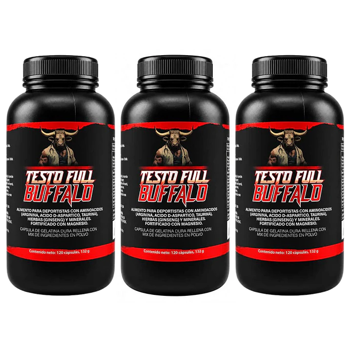 Pack 3 Testo Full Buffalo 120 capsulas 1