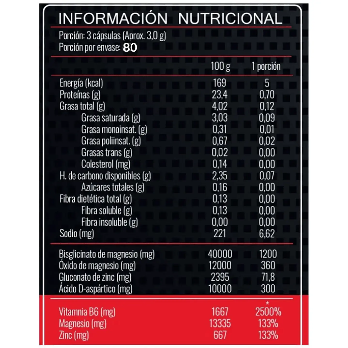 Pack 12 ZMA Buffalo Labz 240 cápsulas 2
