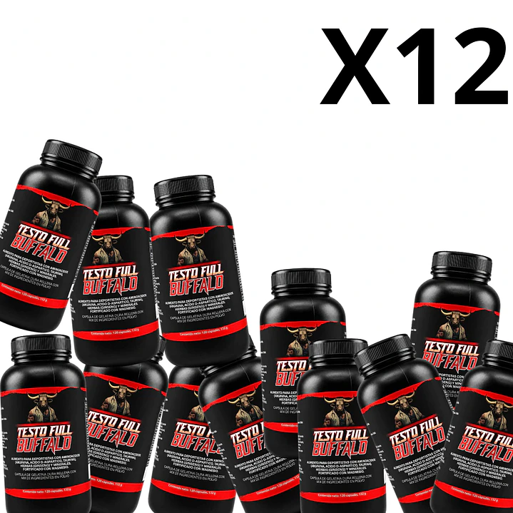 Pack 12 Testo Full Buffalo 120 capsulas 1