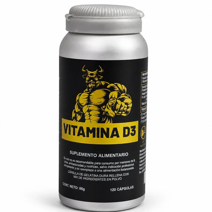 Vitamina D3 800 IU Bull 120 capsulas 1