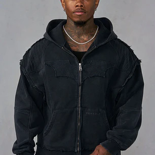 5209 - Sudadera Con Capucha Armadura Batman - Negro