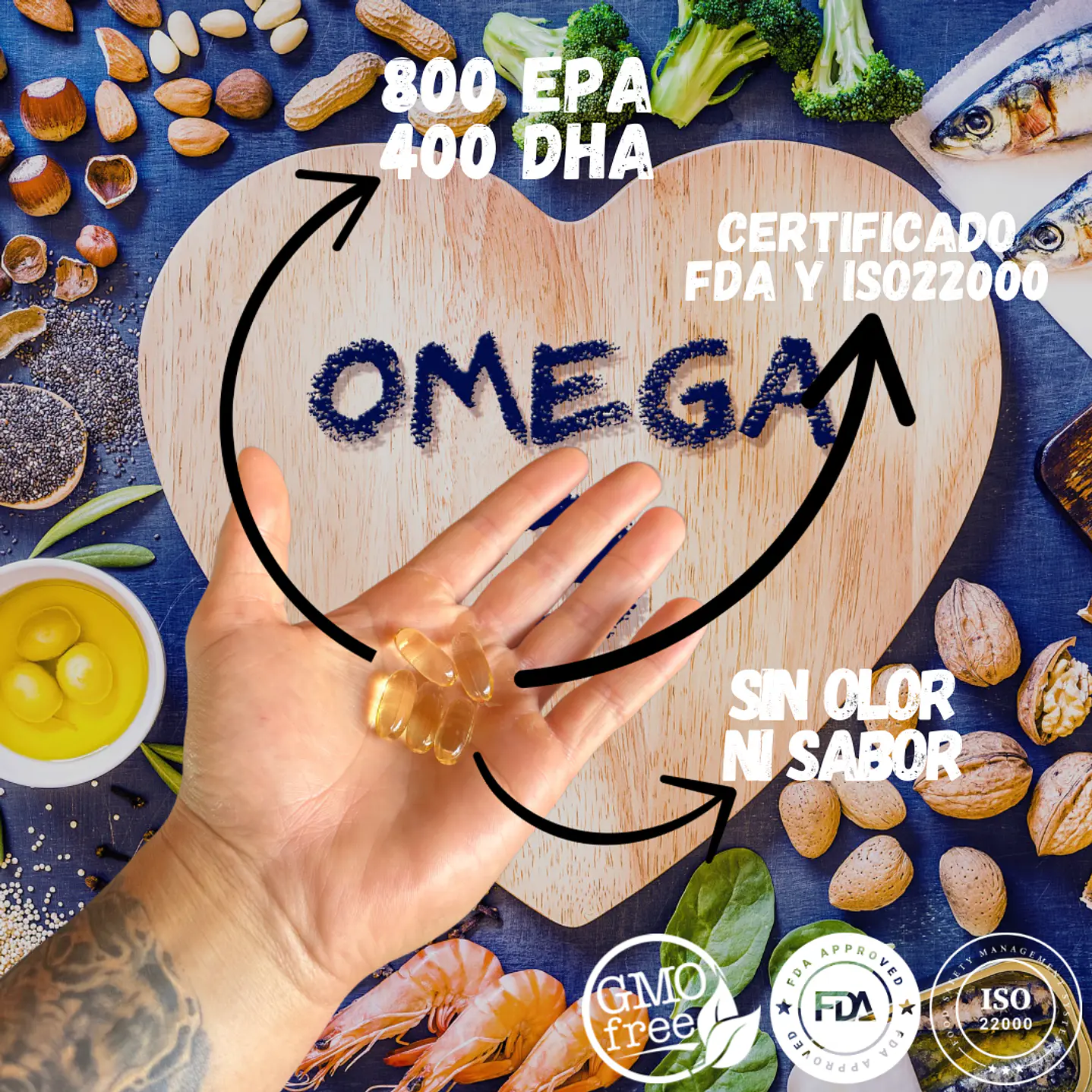 Pack Omega 3 Buffalo Labz 120 Cápsulas + Testo Full Buffalo 120 capsulas 4