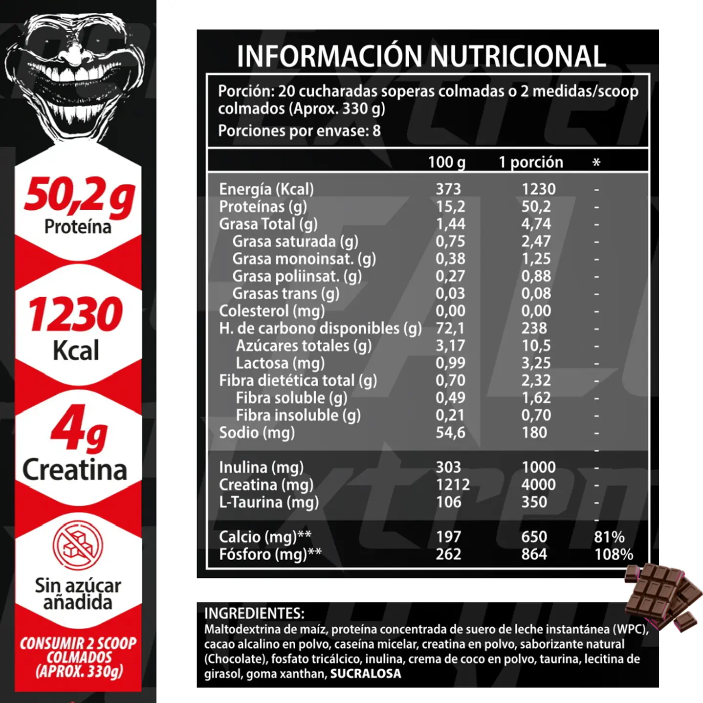 Pack Mass Extreme Buffalo 5.8 lb + Testo Full Buffalo 120 capsulas 3