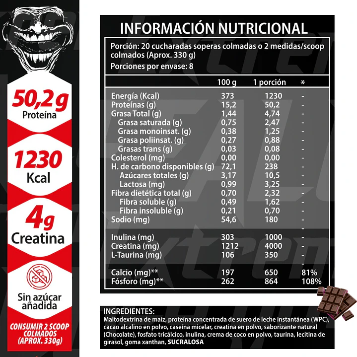 Pack Mass Extreme Buffalo 5.8 lb + Testo Full Buffalo 120 capsulas 3