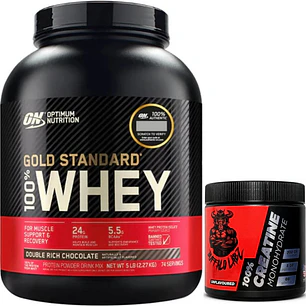 Pack Gold Standard 100% Whey Protein 5 lb + Creatina 100% monohydrate Buffalo Labz 300gr