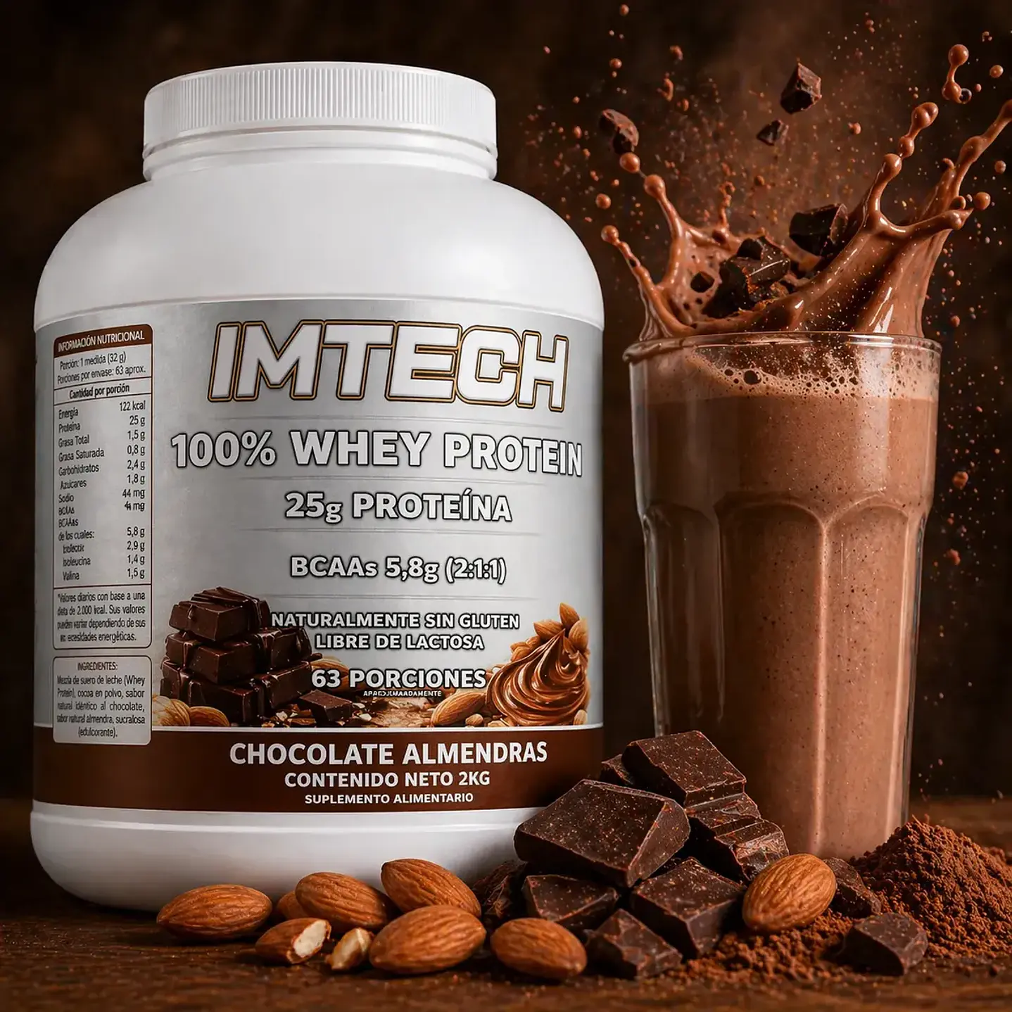 100% Whey Protein Imtech 25gr proteina - 2kg 2