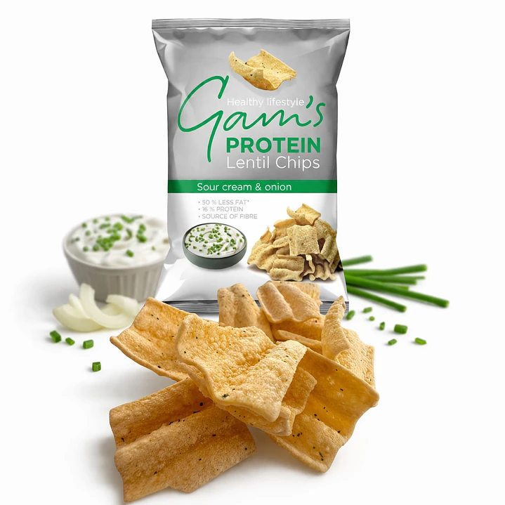 Gams Protein Lentil Chips 65gr 14