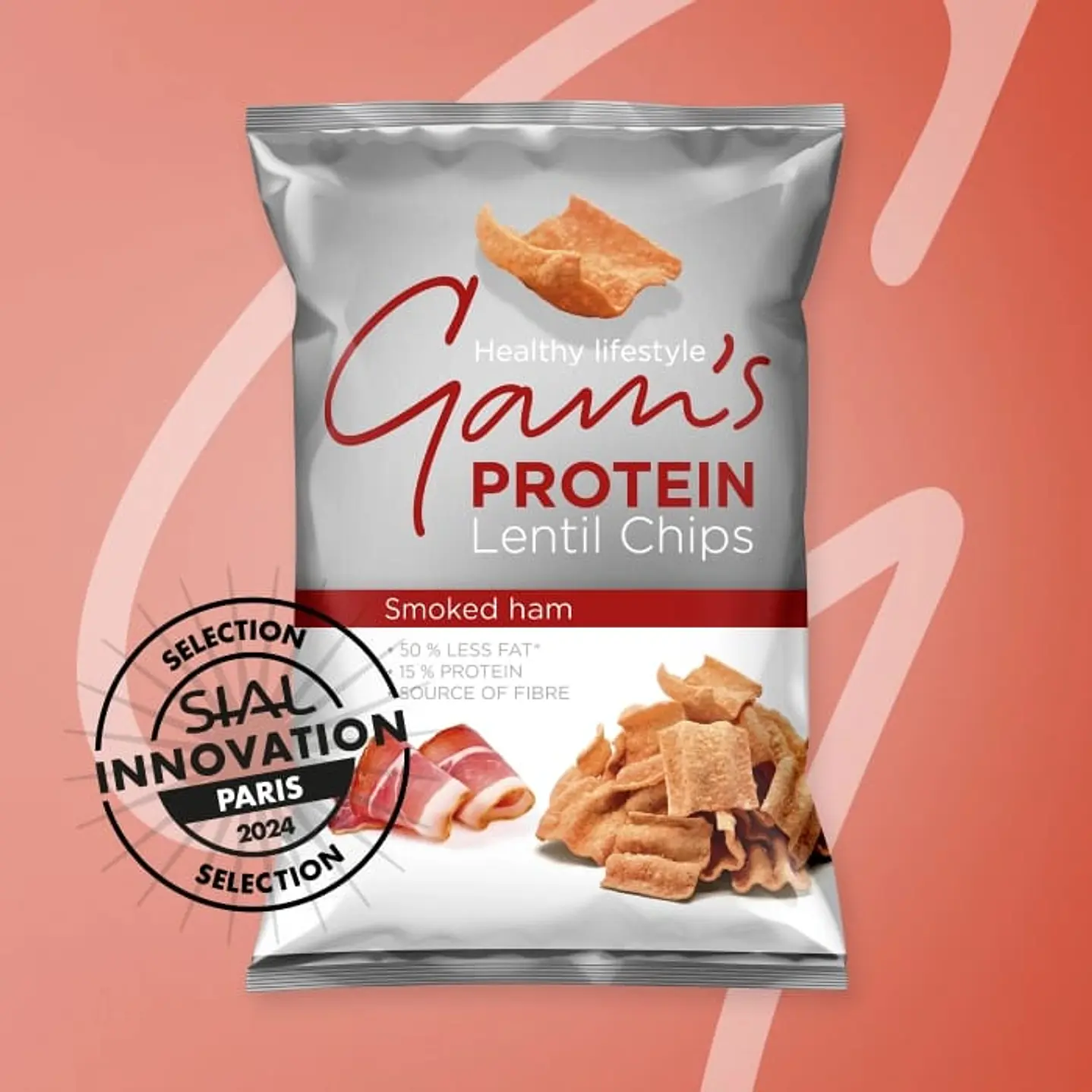 Gams Protein Lentil Chips 65gr 15
