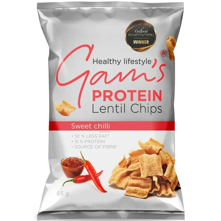Gams Protein Lentil Chips 65gr (box 12 unidades) 6